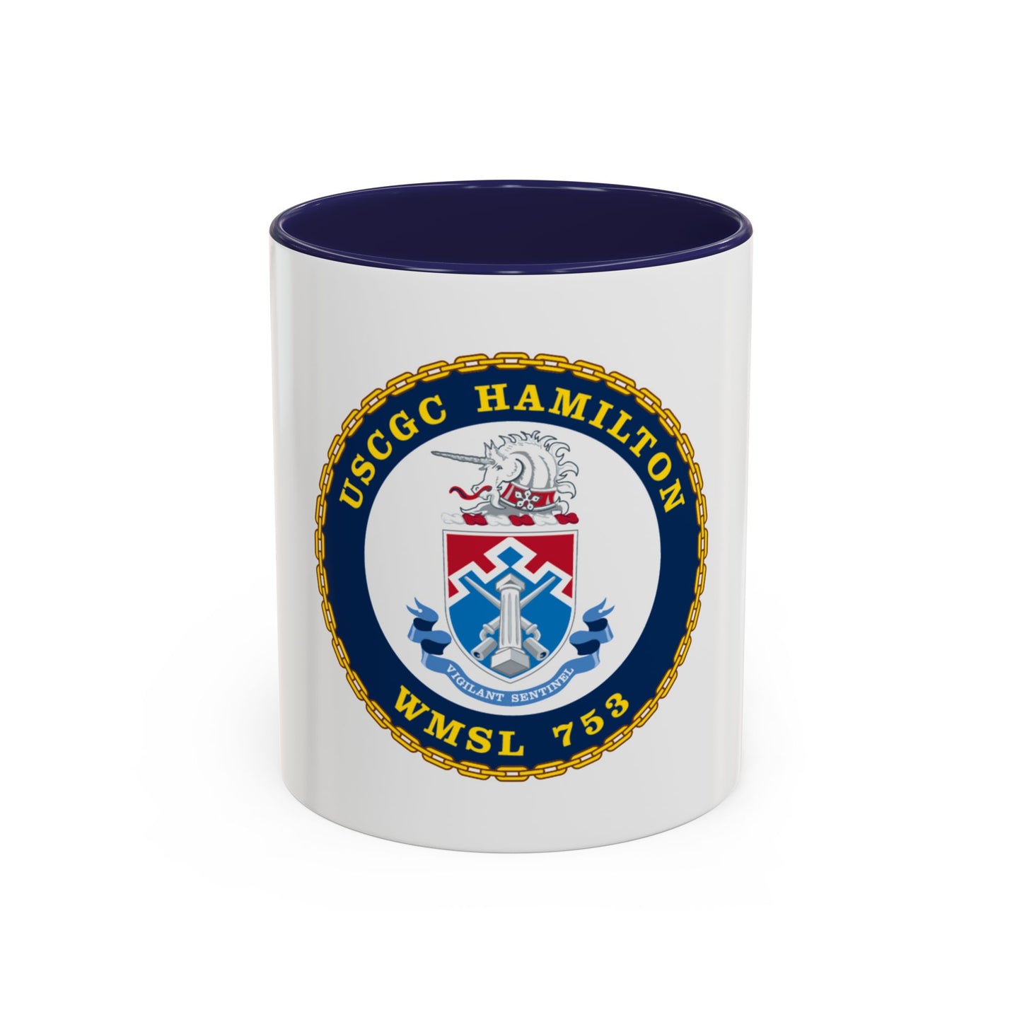 USCGC Hamilton WMSL 753 (U.S. Coast Guard) Accent Coffee Mug