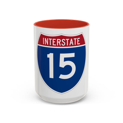 Interstate 15 (U.S. Highways) Accent Coffee Mug