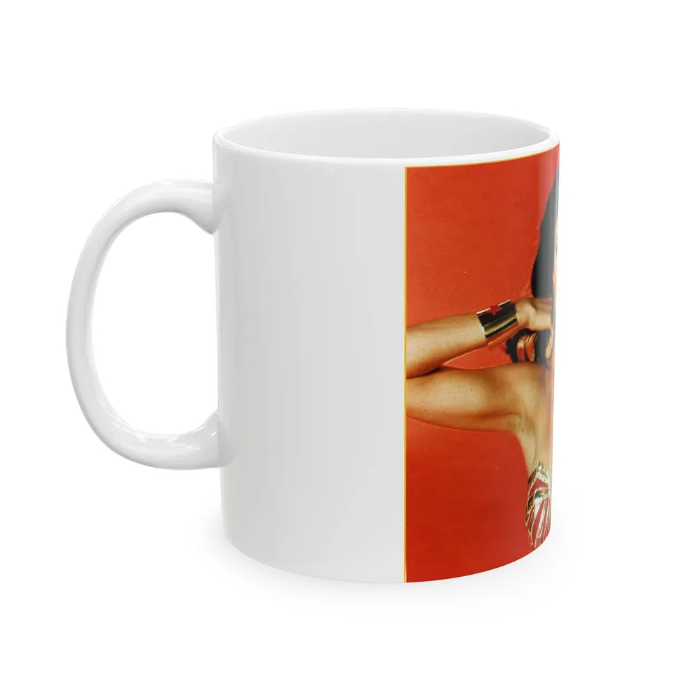 Lynda Carter #86 - Wonder Woman Photo (Vintage Female Icon) White Coffee Mug-Go Mug Yourself