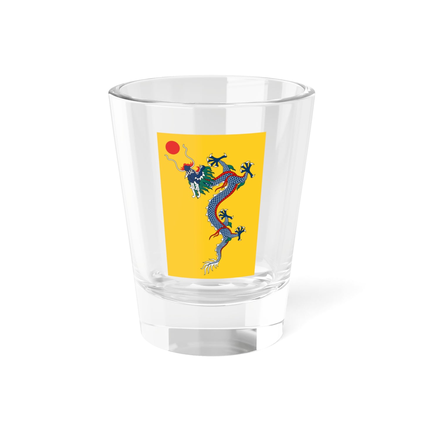 Flag of China 1889-1912 vertical (China) Shot Glass 1.5oz