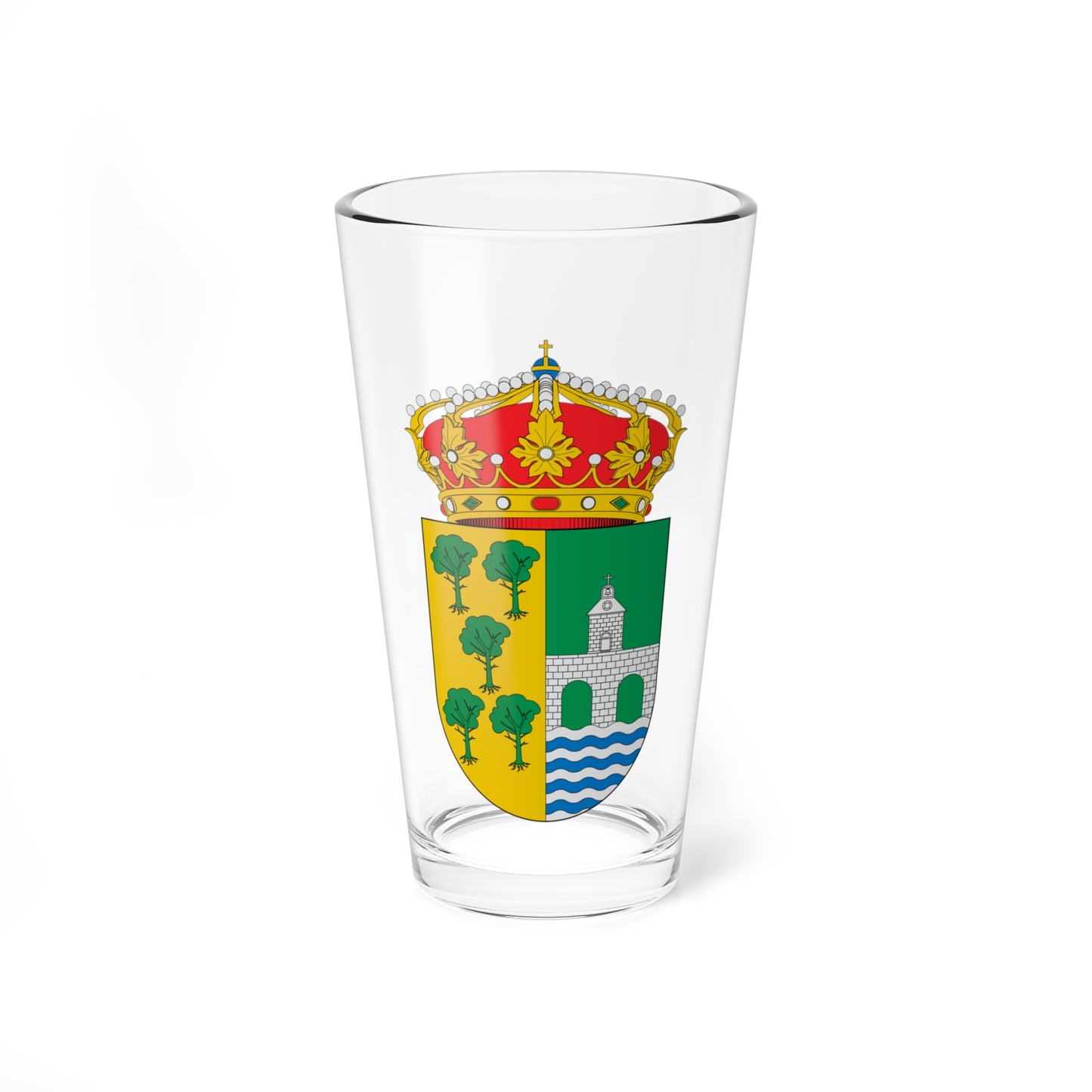 Escudo de Pinos Puente (Spain) (Coat of Arms) Pint Glass 16oz