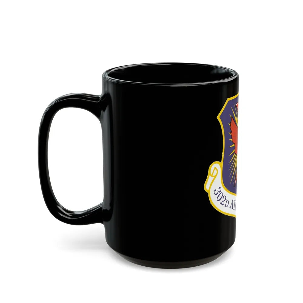 302d Airlift Wing (U.S. Air Force) Black Coffee Mug-Go Mug Yourself