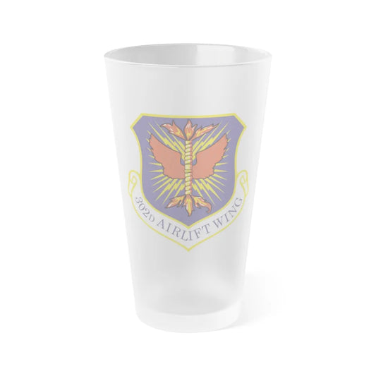 302d Airlift Wing (U.S. Air Force) Frosted Pint Glass 16oz-16oz-Frosted-Go Mug Yourself