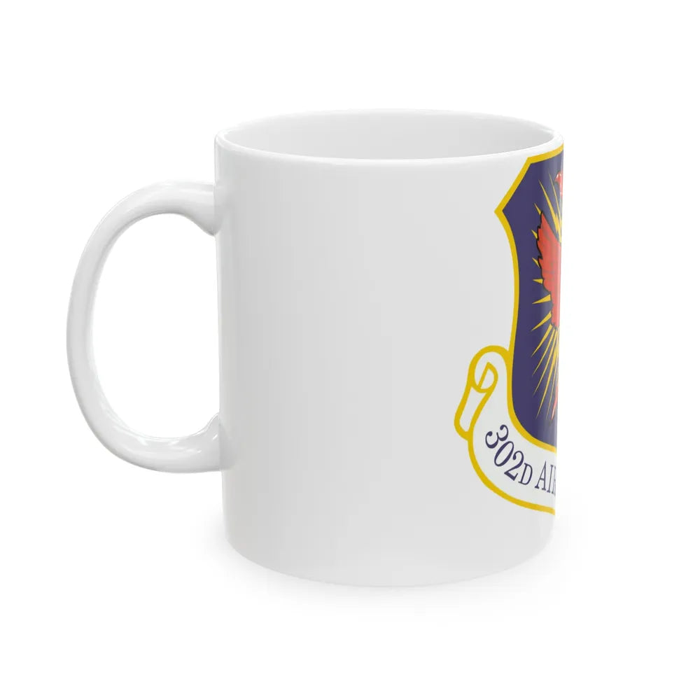 302d Airlift Wing (U.S. Air Force) White Coffee Mug-Go Mug Yourself