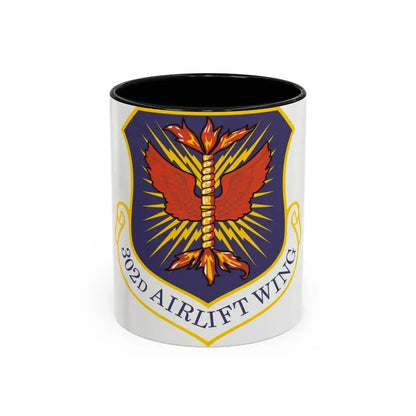 302d Airlift Wing (U.S. Air Force) Accent Coffee Mug 11oz Black - Go Mug Yourself