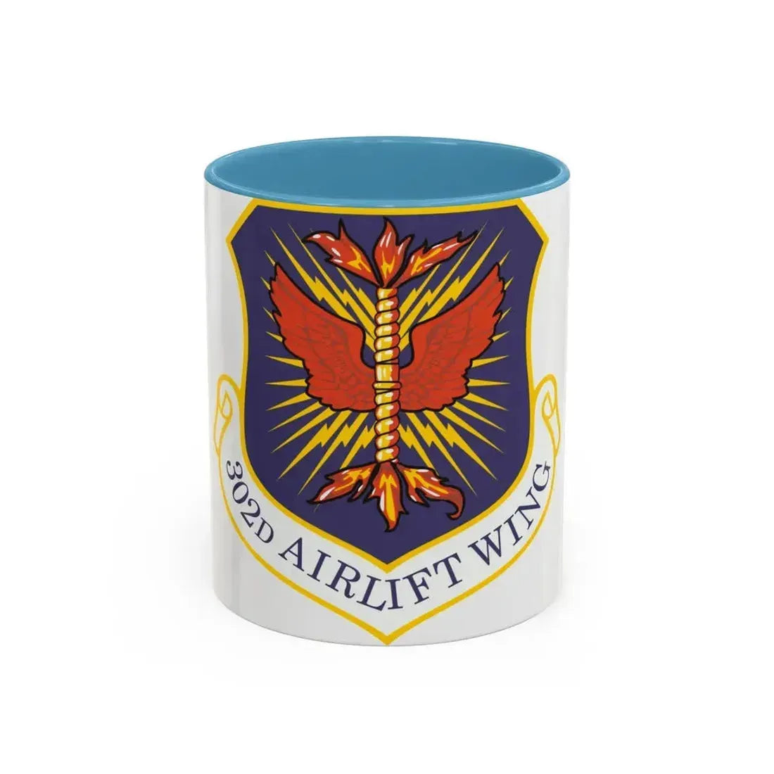 302d Airlift Wing (U.S. Air Force) Accent Coffee Mug 11oz Light Blue - Go Mug Yourself