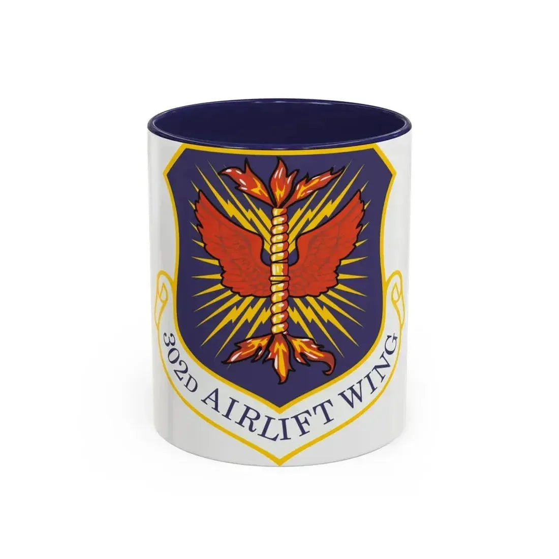 302d Airlift Wing (U.S. Air Force) Accent Coffee Mug 11oz Navy - Go Mug Yourself