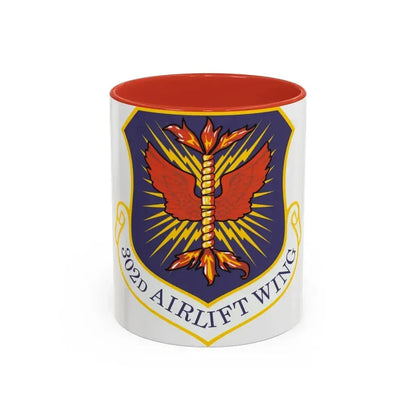 302d Airlift Wing (U.S. Air Force) Accent Coffee Mug 11oz Red - Go Mug Yourself
