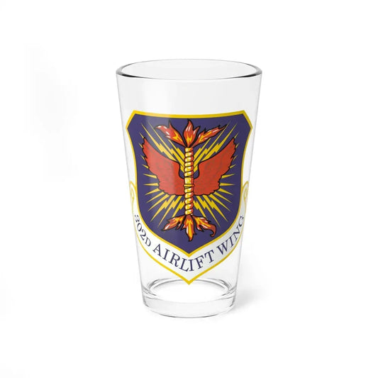 302d Airlift Wing (U.S. Air Force) Pint Glass 16oz 16oz - Go Mug Yourself
