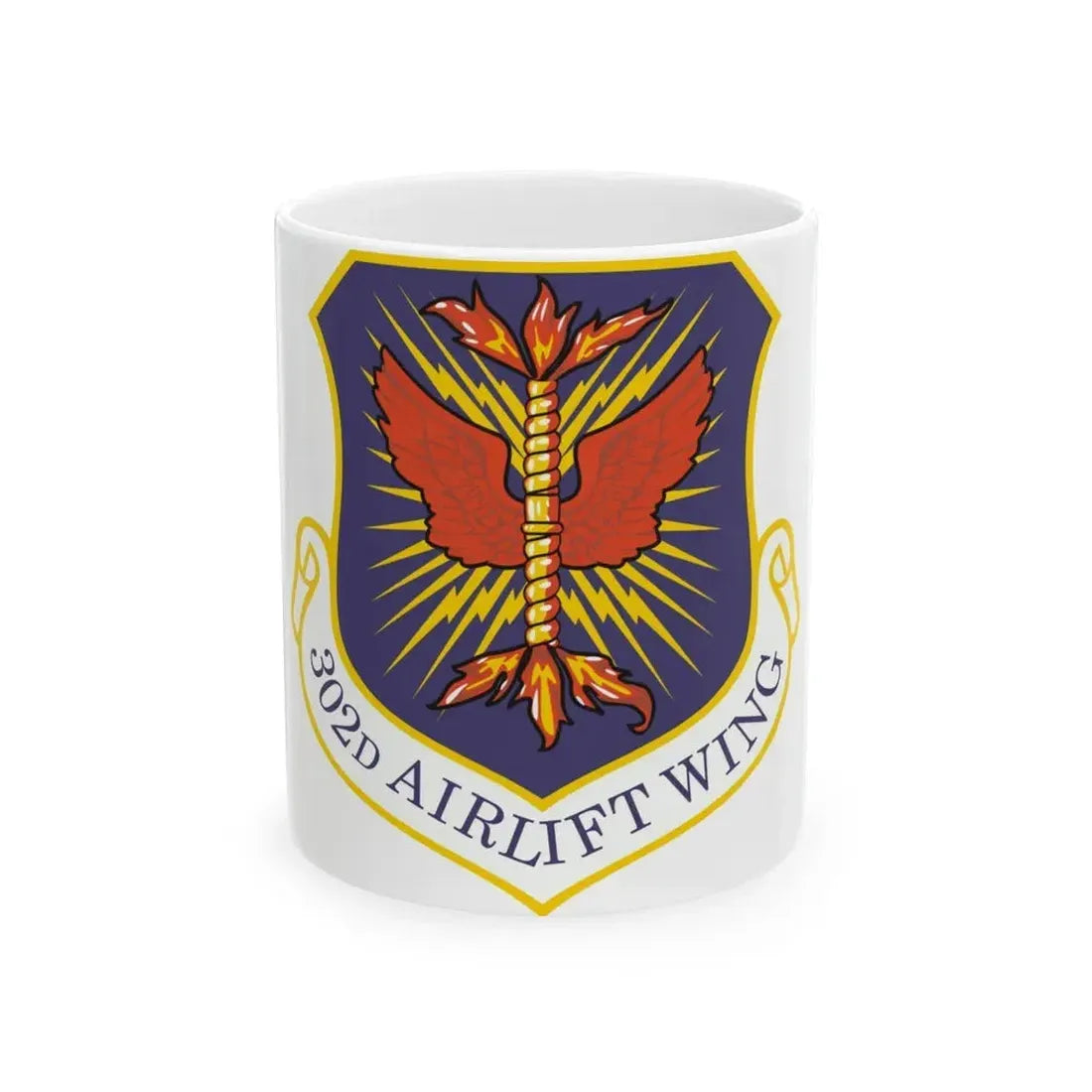 302d Airlift Wing (U.S. Air Force) White Coffee Mug 11oz - Go Mug Yourself