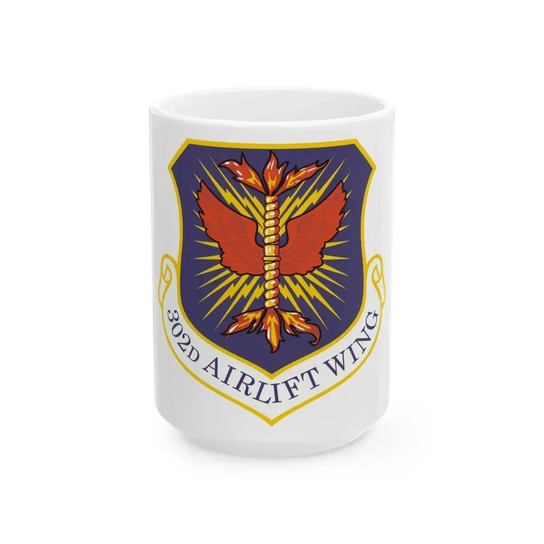 302d Airlift Wing (U.S. Air Force) White Coffee Mug 15oz - Go Mug Yourself