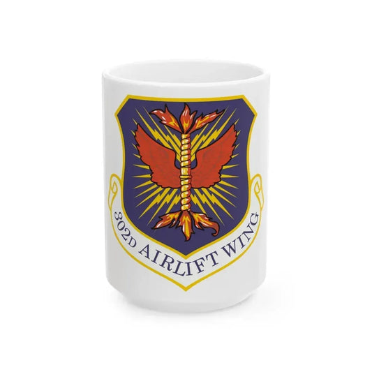 302d Airlift Wing (U.S. Air Force) White Coffee Mug 15oz - Go Mug Yourself