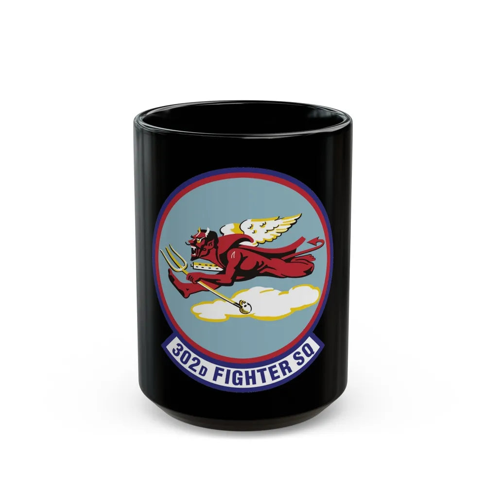 302d Fighter Squadron (U.S. Air Force) Black Coffee Mug-15oz-Go Mug Yourself