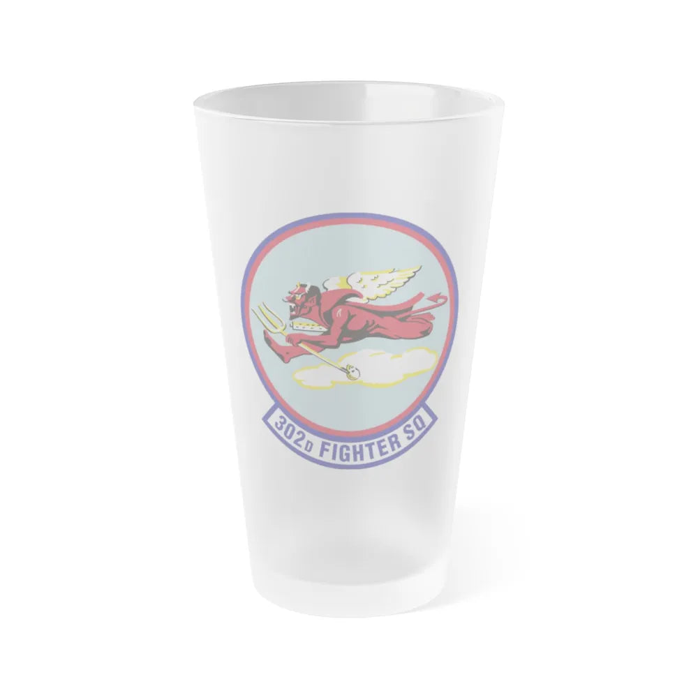 302d Fighter Squadron (U.S. Air Force) Frosted Pint Glass 16oz-16oz-Frosted-Go Mug Yourself