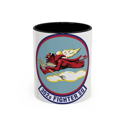 302d Fighter Squadron (U.S. Air Force) Accent Coffee Mug 11oz Black - Go Mug Yourself