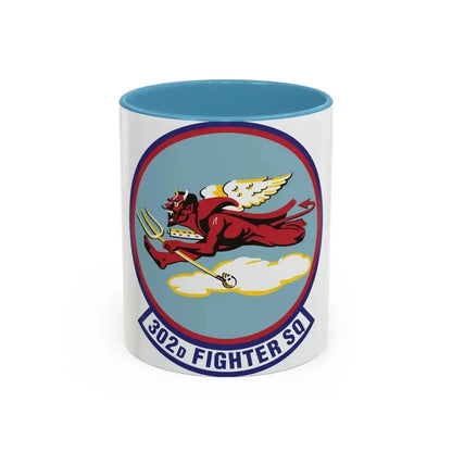 302d Fighter Squadron (U.S. Air Force) Accent Coffee Mug 11oz Light Blue - Go Mug Yourself