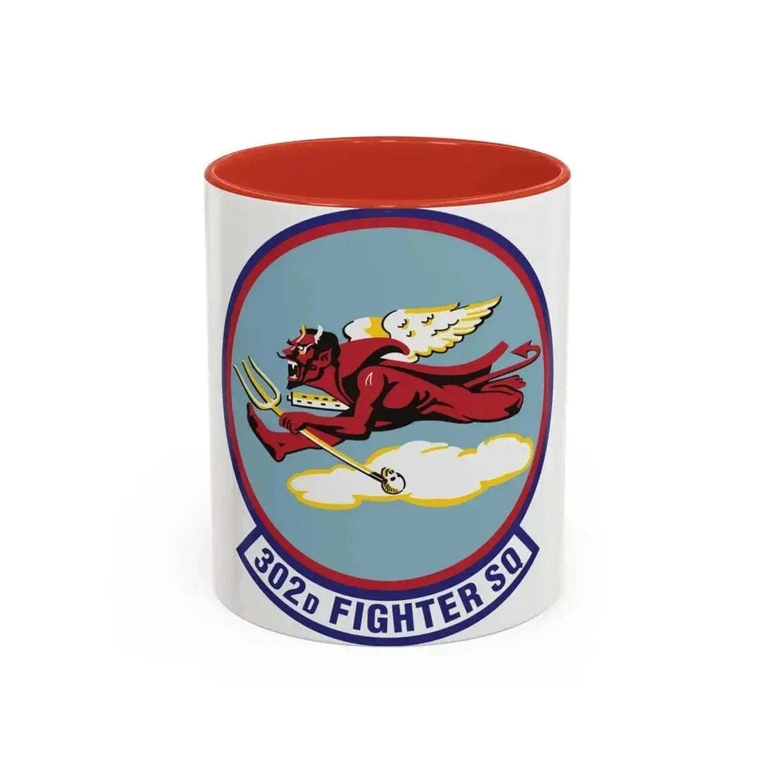 302d Fighter Squadron (U.S. Air Force) Accent Coffee Mug 11oz Red - Go Mug Yourself