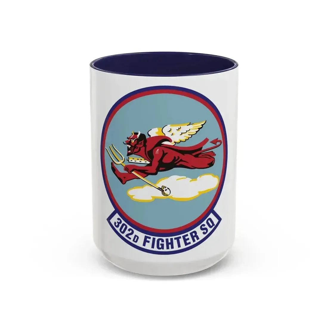302d Fighter Squadron (U.S. Air Force) Accent Coffee Mug 15oz Navy - Go Mug Yourself
