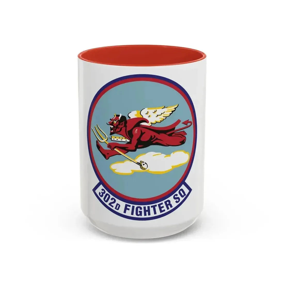 302d Fighter Squadron (U.S. Air Force) Accent Coffee Mug 15oz Red - Go Mug Yourself