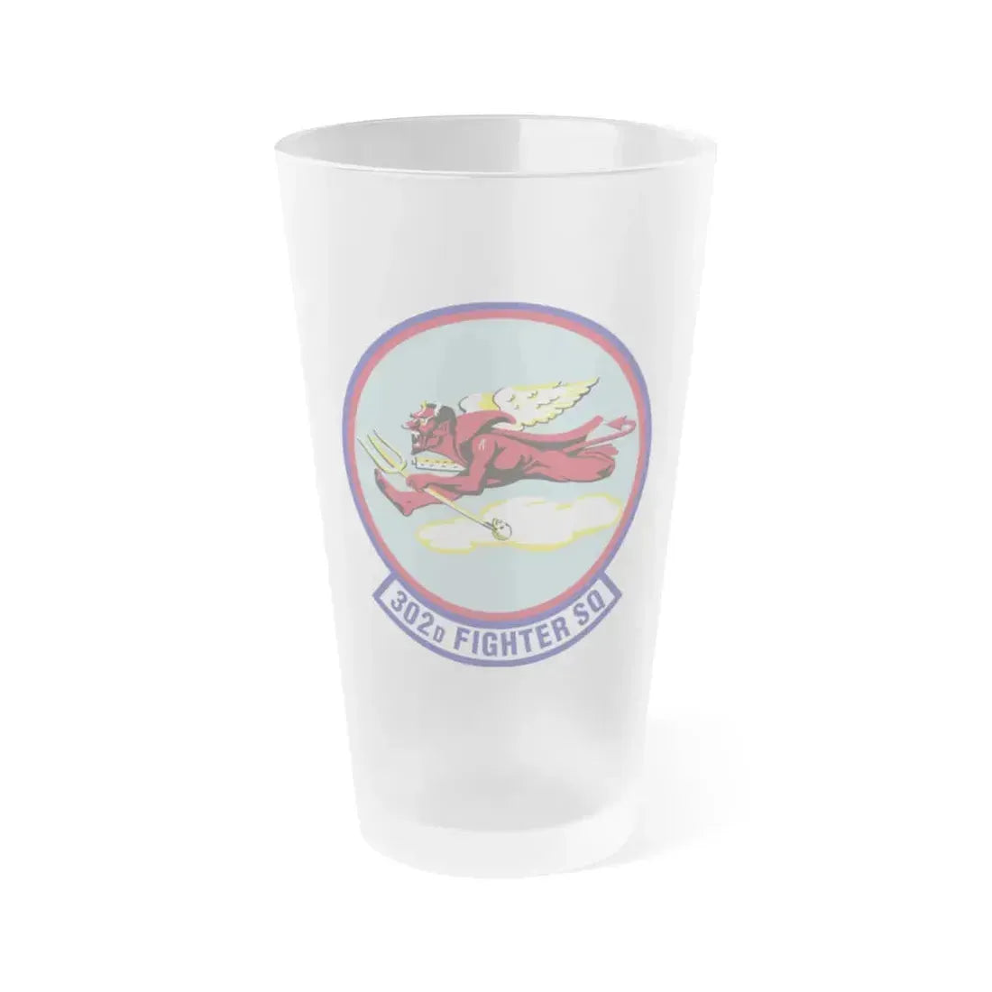 302d Fighter Squadron (U.S. Air Force) Frosted Pint Glass 16oz 16oz Frosted - Go Mug Yourself