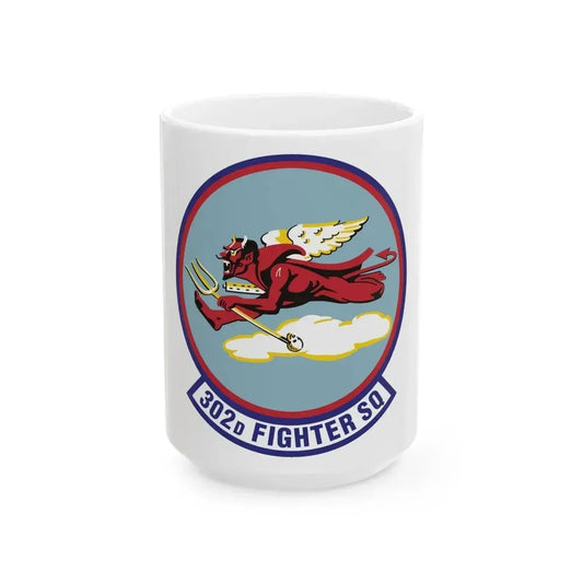 302d Fighter Squadron (U.S. Air Force) White Coffee Mug 15oz - Go Mug Yourself