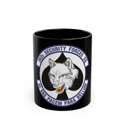 302d Security Forces Squadron (U.S. Air Force) Black Coffee Mug-11oz-Go Mug Yourself