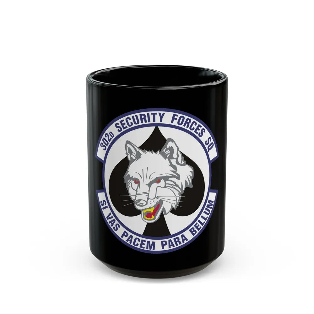 302d Security Forces Squadron (U.S. Air Force) Black Coffee Mug-15oz-Go Mug Yourself