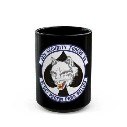 302d Security Forces Squadron (U.S. Air Force) Black Coffee Mug-15oz-Go Mug Yourself