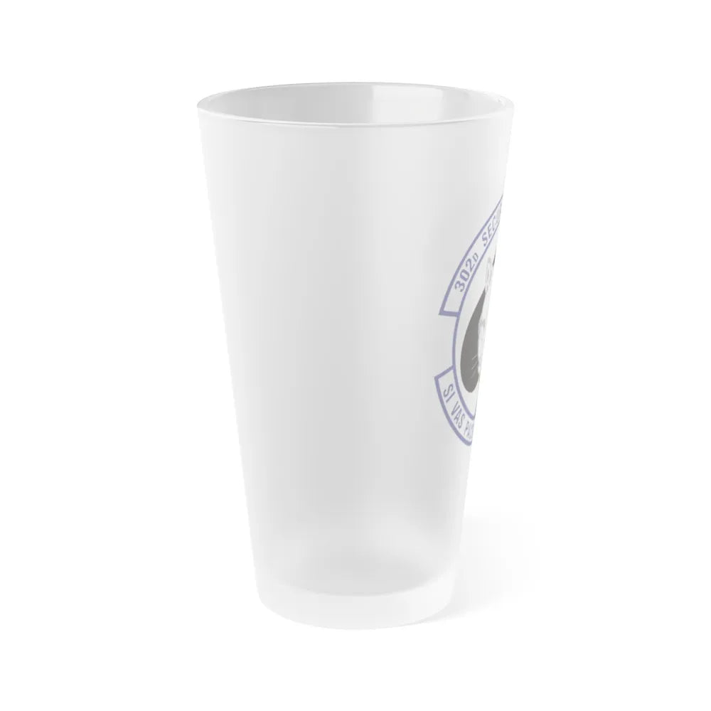 302d Security Forces Squadron (U.S. Air Force) Frosted Pint Glass 16oz-Go Mug Yourself