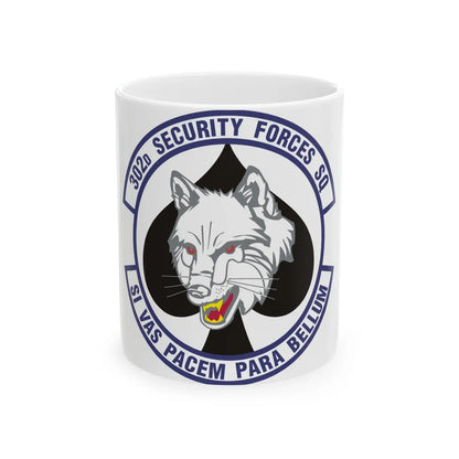 302d Security Forces Squadron (U.S. Air Force) White Coffee Mug-11oz-Go Mug Yourself