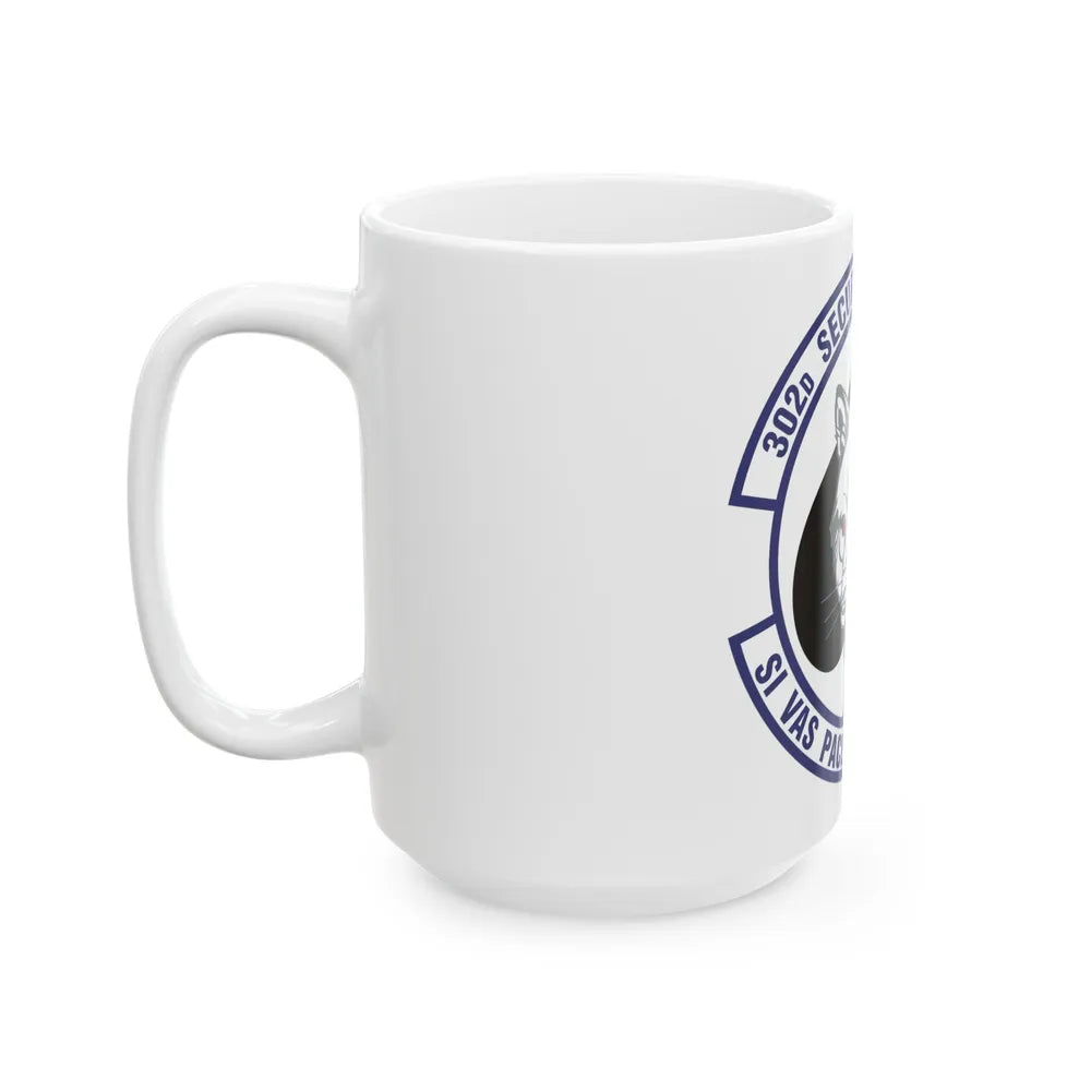 302d Security Forces Squadron (U.S. Air Force) White Coffee Mug-Go Mug Yourself