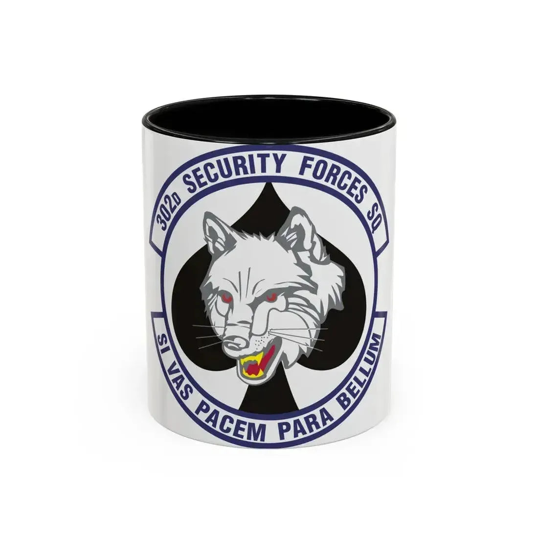 302d Security Forces Squadron (U.S. Air Force) Accent Coffee Mug 11oz Black - Go Mug Yourself