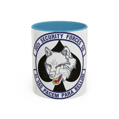 302d Security Forces Squadron (U.S. Air Force) Accent Coffee Mug 11oz Light Blue - Go Mug Yourself