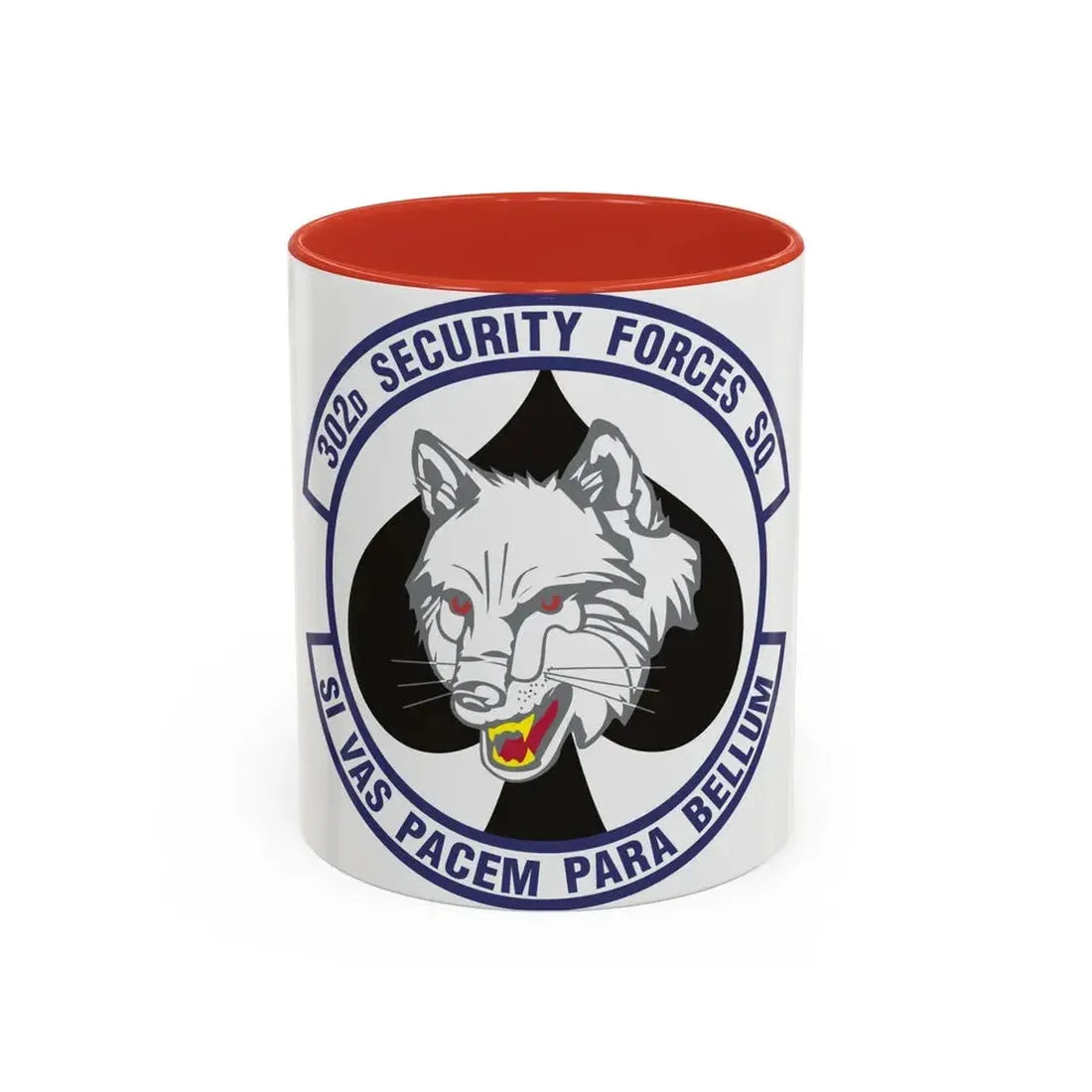 302d Security Forces Squadron (U.S. Air Force) Accent Coffee Mug 11oz Red - Go Mug Yourself