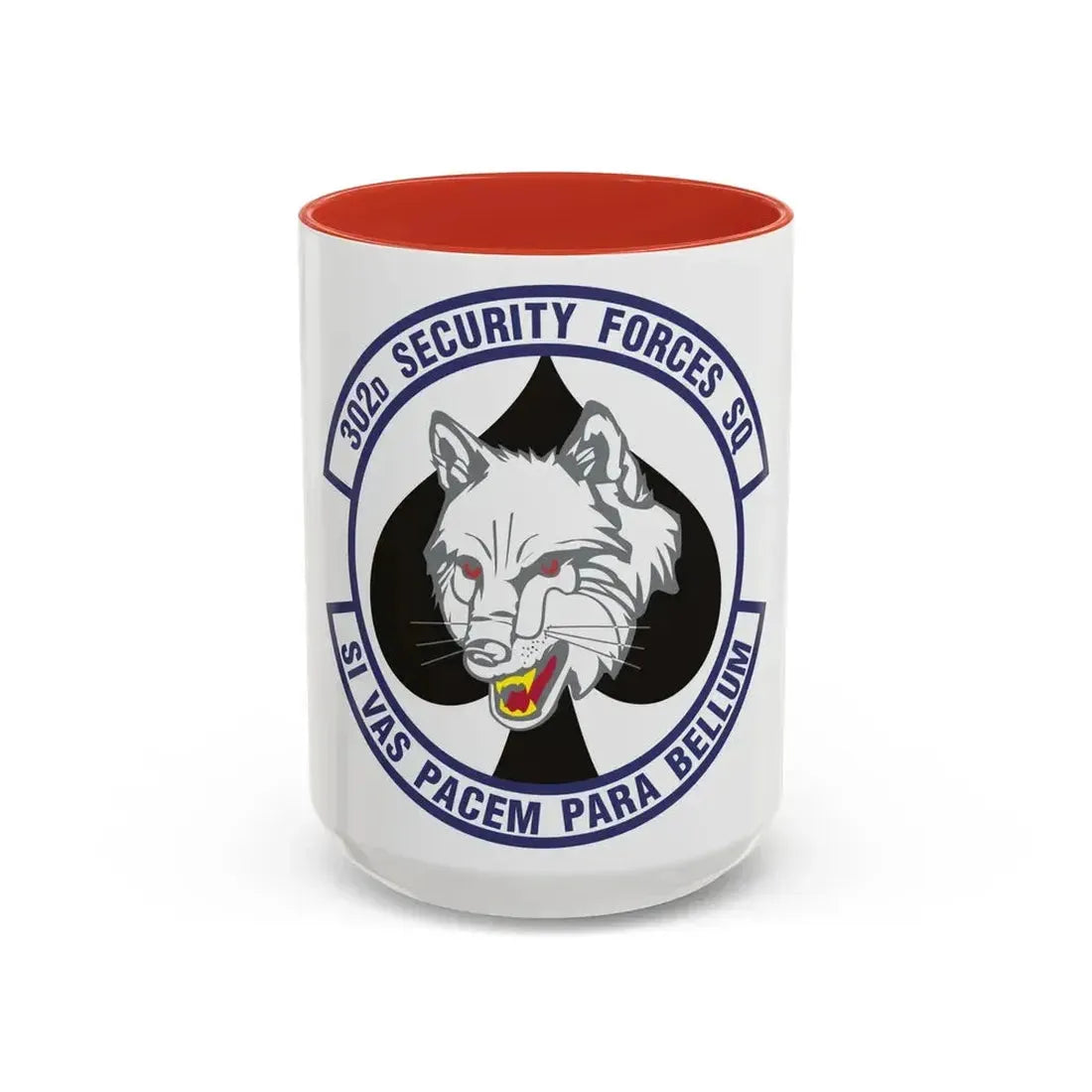 302d Security Forces Squadron (U.S. Air Force) Accent Coffee Mug 15oz Red - Go Mug Yourself