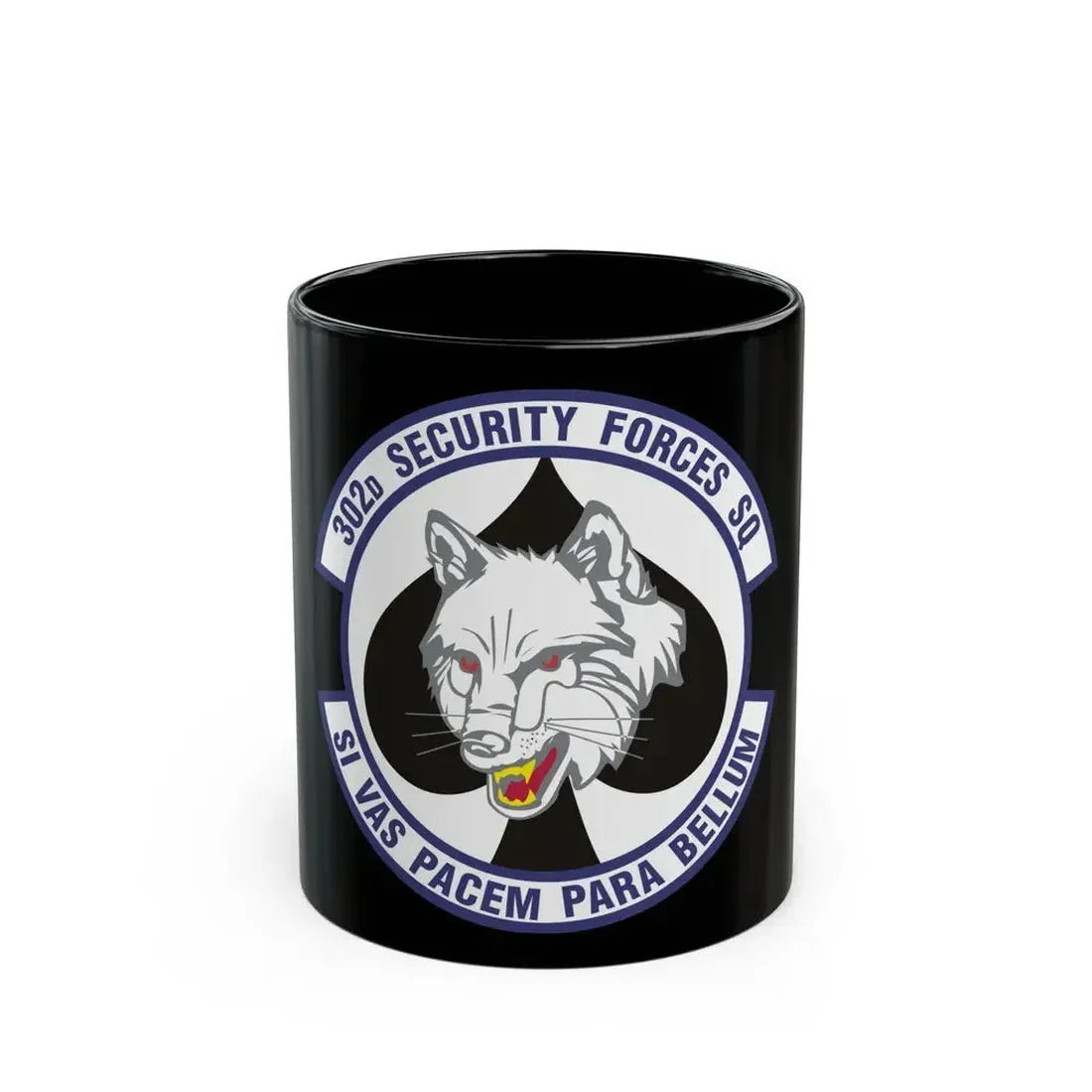 302d Security Forces Squadron (U.S. Air Force) Black Coffee Mug 11oz - Go Mug Yourself