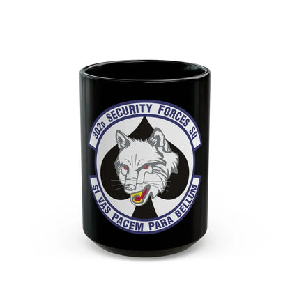 302d Security Forces Squadron (U.S. Air Force) Black Coffee Mug 15oz - Go Mug Yourself
