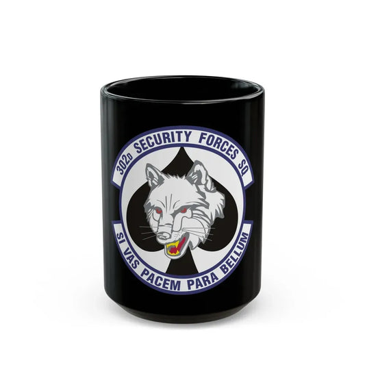 302d Security Forces Squadron (U.S. Air Force) Black Coffee Mug 15oz - Go Mug Yourself
