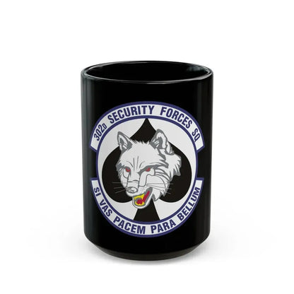 302d Security Forces Squadron (U.S. Air Force) Black Coffee Mug 15oz - Go Mug Yourself