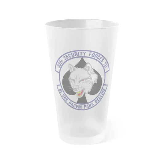 302d Security Forces Squadron (U.S. Air Force) Frosted Pint Glass 16oz 16oz Frosted - Go Mug Yourself