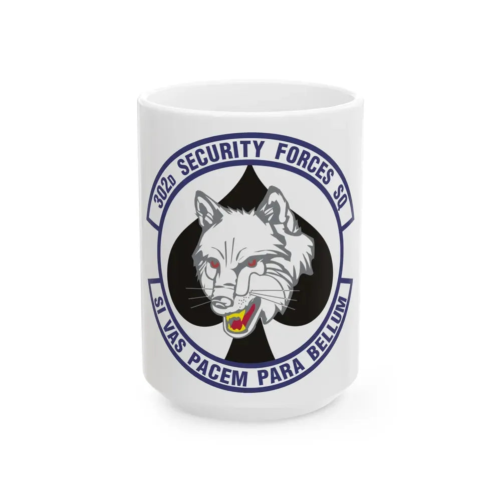 302d Security Forces Squadron (U.S. Air Force) White Coffee Mug 15oz - Go Mug Yourself