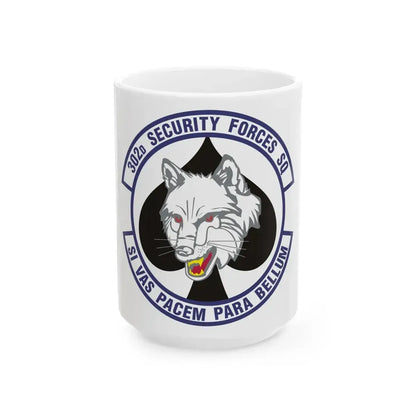 302d Security Forces Squadron (U.S. Air Force) White Coffee Mug 15oz - Go Mug Yourself