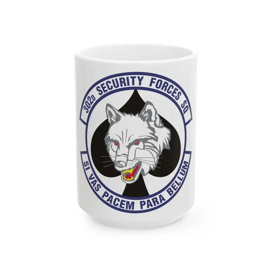 302d Security Forces Squadron (U.S. Air Force) White Coffee Mug 15oz - Go Mug Yourself