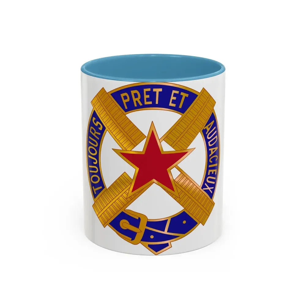 303 Cavalry Regiment USAR (U.S. Army) Accent Coffee Mug 11oz Light Blue - Go Mug Yourself