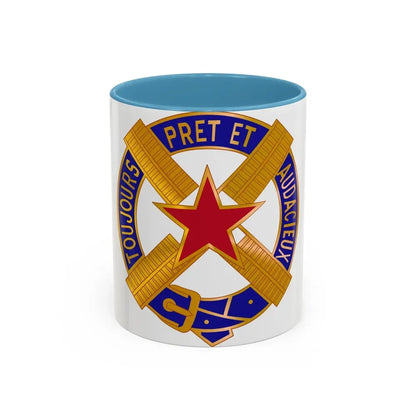 303 Cavalry Regiment USAR (U.S. Army) Accent Coffee Mug 11oz Light Blue - Go Mug Yourself