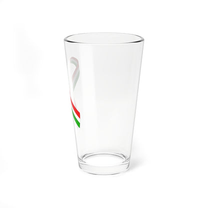 Hungary and Tajikistan ribbon (Tajikistan) Pint Glass 16oz