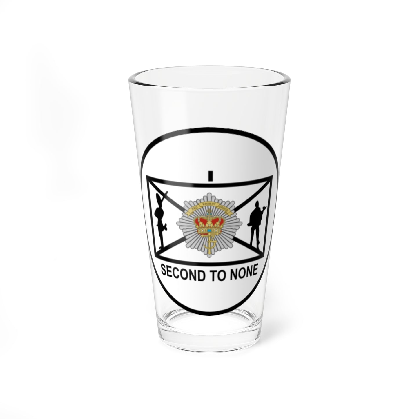 Emblem for the 2-II-LG (Denmark) (Coat of Arms) Pint Glass 16oz