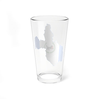 Flag-map of Irkutsk Oblast (Russia) Pint Glass 16oz