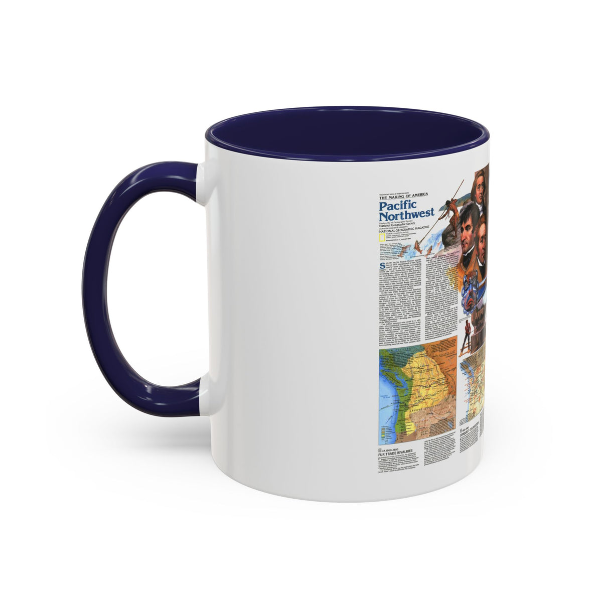 USA - Pacific Northwest 2 (1986) (Map) Accent Coffee Mug