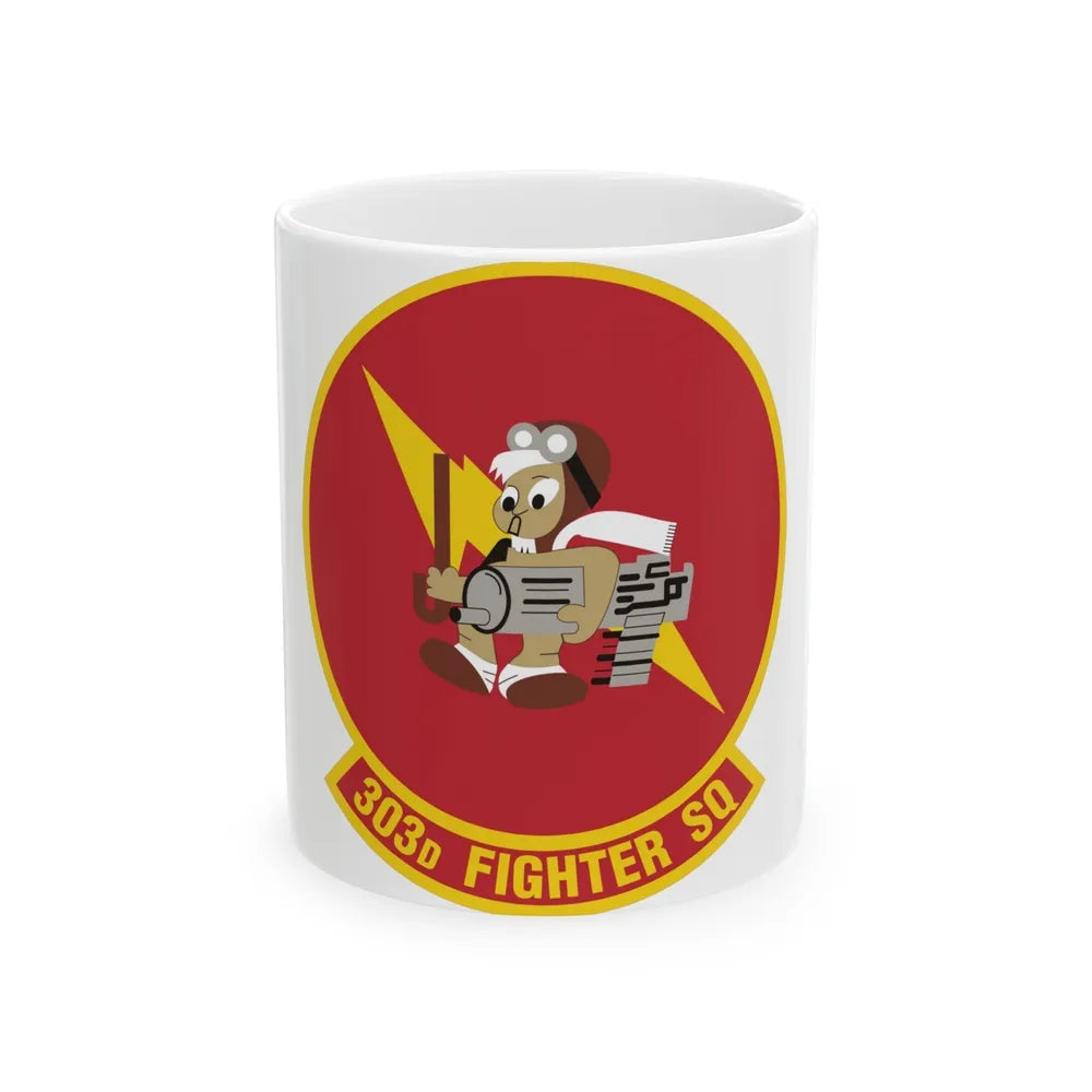 303d Fighter Squadron (U.S. Air Force) White Coffee Mug-11oz-Go Mug Yourself